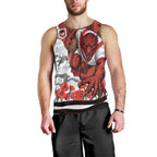Personalized Dragons ANZAC Tribute Men Tank Top Poppy Field Soldier Silhouette Aboriginal Rugby Mascot