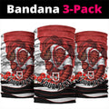 Personalized Dragons ANZAC Tribute Neck Gaiter Poppy Field Soldier Silhouette Aboriginal Rugby Mascot