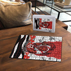 Personalized Dragons ANZAC Tribute Puzzle Poppy Field Soldier Silhouette Aboriginal Rugby Mascot