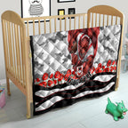 Personalized Dragons ANZAC Tribute Quilt Poppy Field Soldier Silhouette Aboriginal Rugby Mascot
