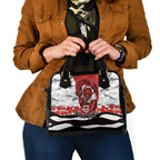 Personalized Dragons ANZAC Tribute Shoulder Handbag Poppy Field Soldier Silhouette Aboriginal Rugby Mascot