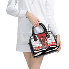 Personalized Dragons ANZAC Tribute Shoulder Handbag Poppy Field Soldier Silhouette Aboriginal Rugby Mascot