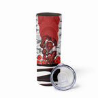 Personalized Dragons ANZAC Tribute Skinny Tumbler Poppy Field Soldier Silhouette Aboriginal Rugby Mascot