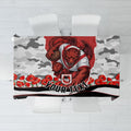 Personalized Dragons ANZAC Tribute Tablecloth Poppy Field Soldier Silhouette Aboriginal Rugby Mascot