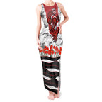 Personalized Dragons ANZAC Tribute Tank Maxi Dress Poppy Field Soldier Silhouette Aboriginal Rugby Mascot