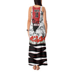 Personalized Dragons ANZAC Tribute Tank Maxi Dress Poppy Field Soldier Silhouette Aboriginal Rugby Mascot