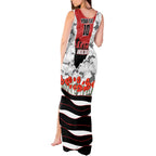 Personalized Dragons ANZAC Tribute Tank Maxi Dress Poppy Field Soldier Silhouette Aboriginal Rugby Mascot