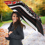 Personalized Dragons ANZAC Tribute Umbrella Poppy Field Soldier Silhouette Aboriginal Rugby Mascot
