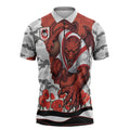 Personalized Dragons ANZAC Tribute Zipper Polo Shirt Poppy Field Soldier Silhouette Aboriginal Rugby Mascot