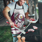 Personalized Sea Eagles ANZAC Tribute Apron Poppy Field Soldier Silhouette Aboriginal Rugby Mascot