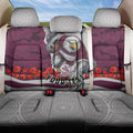 Personalized Sea Eagles ANZAC Tribute Back Car Seat Cover Poppy Field Soldier Silhouette Aboriginal Rugby Mascot