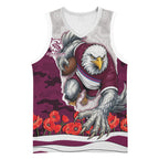 Personalized Sea Eagles ANZAC Tribute Basketball Jersey Poppy Field Soldier Silhouette Aboriginal Rugby Mascot