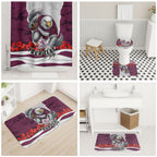Personalized Sea Eagles ANZAC Tribute Bathroom Set Poppy Field Soldier Silhouette Aboriginal Rugby Mascot