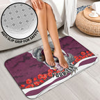 Personalized Sea Eagles ANZAC Tribute Bathroom Set Poppy Field Soldier Silhouette Aboriginal Rugby Mascot