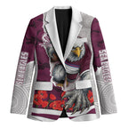 Personalized Sea Eagles ANZAC Tribute Blazer Poppy Field Soldier Silhouette Aboriginal Rugby Mascot