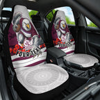 Personalized Sea Eagles ANZAC Tribute Car Seat Cover Poppy Field Soldier Silhouette Aboriginal Rugby Mascot