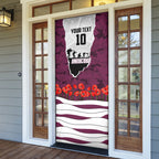 Personalized Sea Eagles ANZAC Tribute Door Cover Poppy Field Soldier Silhouette Aboriginal Rugby Mascot