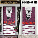 Personalized Sea Eagles ANZAC Tribute Door Cover Poppy Field Soldier Silhouette Aboriginal Rugby Mascot