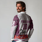 Personalized Sea Eagles ANZAC Tribute Long Sleeve Polo Shirt Poppy Field Soldier Silhouette Aboriginal Rugby Mascot
