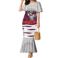 Personalized Sea Eagles ANZAC Tribute Mermaid Dress Poppy Field Soldier Silhouette Aboriginal Rugby Mascot