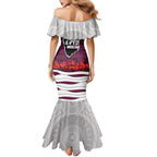 Personalized Sea Eagles ANZAC Tribute Mermaid Dress Poppy Field Soldier Silhouette Aboriginal Rugby Mascot
