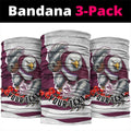 Personalized Sea Eagles ANZAC Tribute Neck Gaiter Poppy Field Soldier Silhouette Aboriginal Rugby Mascot