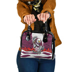 Personalized Sea Eagles ANZAC Tribute Shoulder Handbag Poppy Field Soldier Silhouette Aboriginal Rugby Mascot