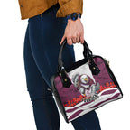 Personalized Sea Eagles ANZAC Tribute Shoulder Handbag Poppy Field Soldier Silhouette Aboriginal Rugby Mascot