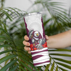 Personalized Sea Eagles ANZAC Tribute Skinny Tumbler Poppy Field Soldier Silhouette Aboriginal Rugby Mascot