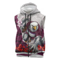 Personalized Sea Eagles ANZAC Tribute Sleeveless Zip Hoodie Poppy Field Soldier Silhouette Aboriginal Rugby Mascot