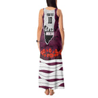 Personalized Sea Eagles ANZAC Tribute Tank Maxi Dress Poppy Field Soldier Silhouette Aboriginal Rugby Mascot