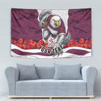Personalized Sea Eagles ANZAC Tribute Tapestry Poppy Field Soldier Silhouette Aboriginal Rugby Mascot
