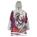 Personalized Sea Eagles ANZAC Tribute Wearable Blanket Hoodie Poppy Field Soldier Silhouette Aboriginal Rugby Mascot