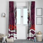 Personalized Sea Eagles ANZAC Tribute Window Curtain Poppy Field Soldier Silhouette Aboriginal Rugby Mascot