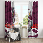 Personalized Sea Eagles ANZAC Tribute Window Curtain Poppy Field Soldier Silhouette Aboriginal Rugby Mascot