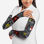 Personalised Penrith Panthers Arm Sleeves Polynesian Tribal Pattern With Rugby Panther Mascot Art