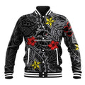 Personalised Penrith Panthers Baseball Jacket Polynesian Tribal Pattern With Rugby Panther Mascot Art