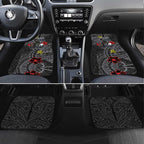 Personalised Penrith Panthers Car Mats Polynesian Tribal Pattern With Rugby Panther Mascot Art