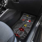 Personalised Penrith Panthers Car Mats Polynesian Tribal Pattern With Rugby Panther Mascot Art