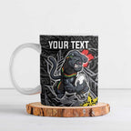 Personalised Penrith Panthers Ceramic Mug Polynesian Tribal Pattern With Rugby Panther Mascot Art