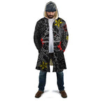 Personalised Penrith Panthers Cloak Polynesian Tribal Pattern With Rugby Panther Mascot Art
