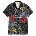 Personalised Penrith Panthers Family Matching Off Shoulder Maxi Dress and Hawaiian Shirt Polynesian Tribal Pattern With Rugby Panther Mascot Art