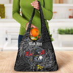 Personalised Penrith Panthers Grocery Bag Polynesian Tribal Pattern With Rugby Panther Mascot Art