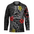 Personalised Penrith Panthers Hockey Jersey Polynesian Tribal Pattern With Rugby Panther Mascot Art