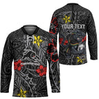 Personalised Penrith Panthers Hockey Jersey Polynesian Tribal Pattern With Rugby Panther Mascot Art