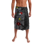 Personalised Penrith Panthers Lavalava Polynesian Tribal Pattern With Rugby Panther Mascot Art
