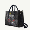 Personalised Penrith Panthers Leather Bag Polynesian Tribal Pattern With Rugby Panther Mascot Art