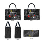 Personalised Penrith Panthers Leather Bag Polynesian Tribal Pattern With Rugby Panther Mascot Art