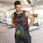 Personalised Penrith Panthers Men Tank Top Polynesian Tribal Pattern With Rugby Panther Mascot Art