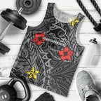 Personalised Penrith Panthers Men Tank Top Polynesian Tribal Pattern With Rugby Panther Mascot Art